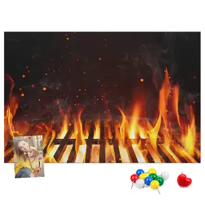 Memobord van kurk Barbecue