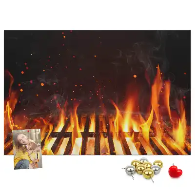 Memobord van kurk Barbecue