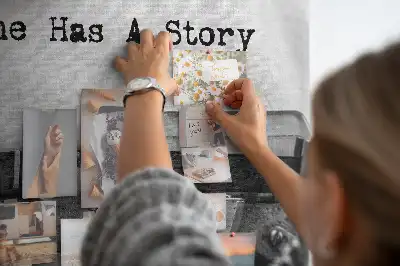 Memobord van kurk Iedereen heeft een verhaal