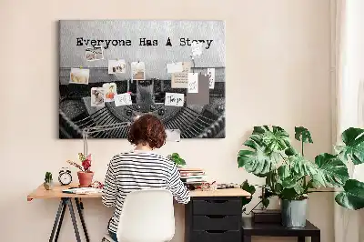 Memobord van kurk Iedereen heeft een verhaal