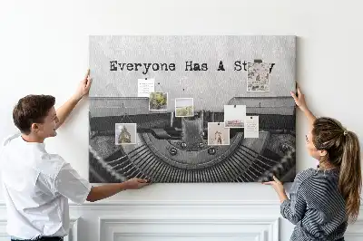 Memobord van kurk Iedereen heeft een verhaal