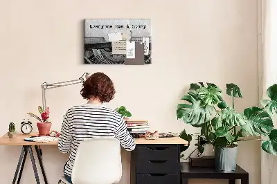 Memobord van kurk Iedereen heeft een verhaal
