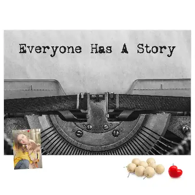 Memobord van kurk Iedereen heeft een verhaal
