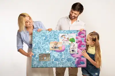 Memobord van kurk Paardebloemen flamingo's