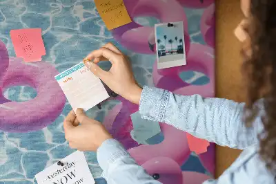 Memobord van kurk Paardebloemen flamingo's