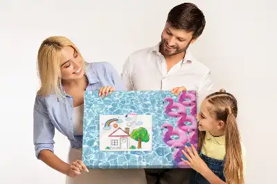 Memobord van kurk Paardebloemen flamingo's