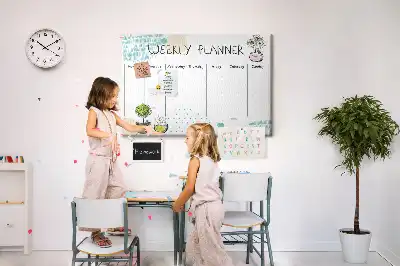 Kurk prikbord Weekorganizer cactussen