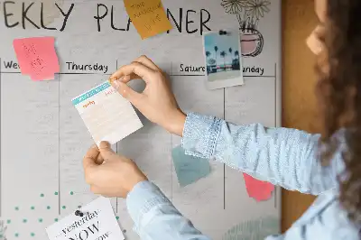 Kurk prikbord Weekorganizer cactussen