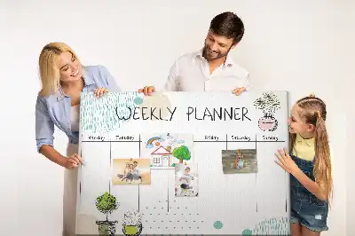 Kurk prikbord Weekorganizer cactussen