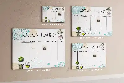 Kurk prikbord Weekorganizer cactussen