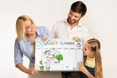 Kurk prikbord Weekorganizer cactussen