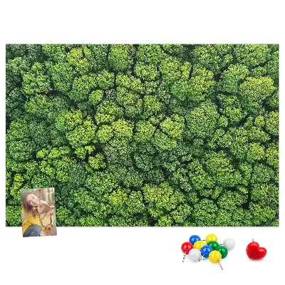 Memobord van kurk Bos in vogelvlucht