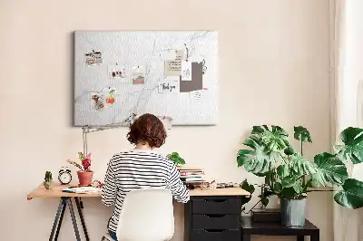 Memobord van kurk Edel decoratief marmer