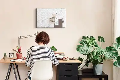 Memobord van kurk Edel decoratief marmer