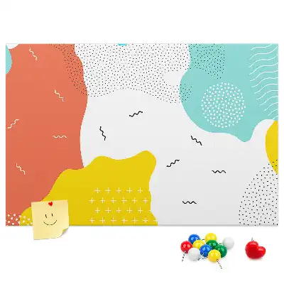 Kurk prikbord met abstracte print