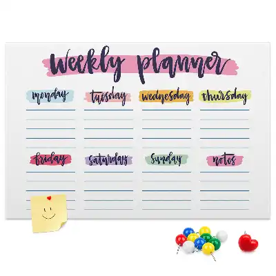 Memobord van kurk Handgeschreven planner
