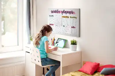 Memobord van kurk Handgeschreven planner