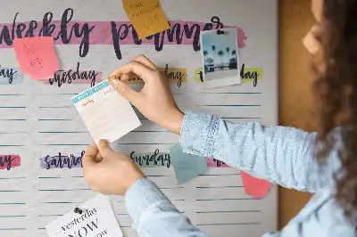Memobord van kurk Handgeschreven planner