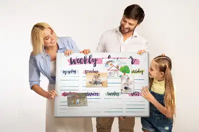 Memobord van kurk Handgeschreven planner