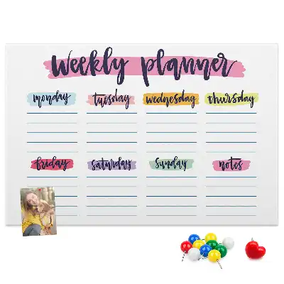 Memobord van kurk Handgeschreven planner