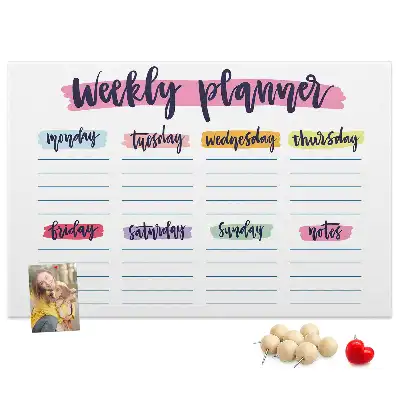 Memobord van kurk Handgeschreven planner