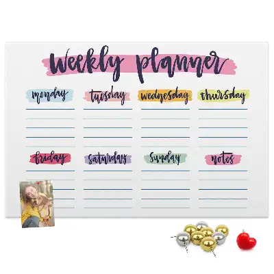 Memobord van kurk Handgeschreven planner