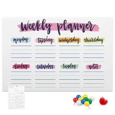 Memobord van kurk Handgeschreven planner