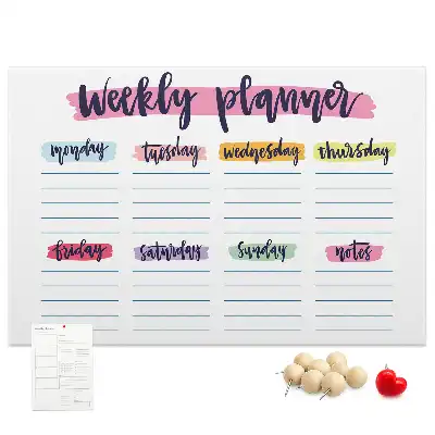 Memobord van kurk Handgeschreven planner
