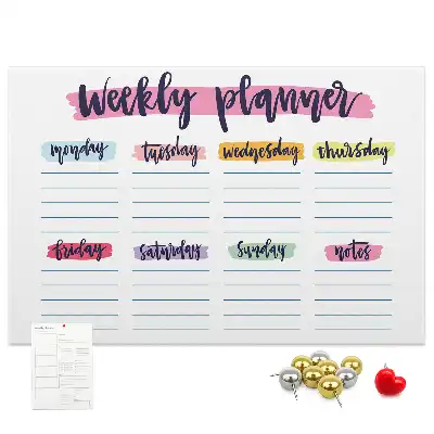 Memobord van kurk Handgeschreven planner