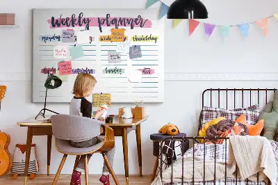 Memobord van kurk Handgeschreven planner