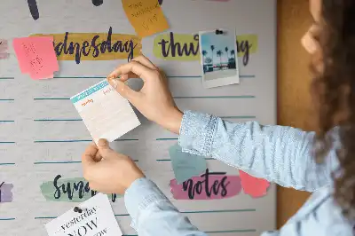 Memobord van kurk Handgeschreven planner