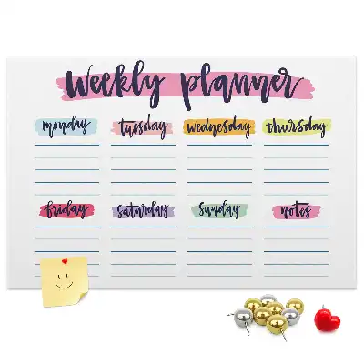 Memobord van kurk Handgeschreven planner