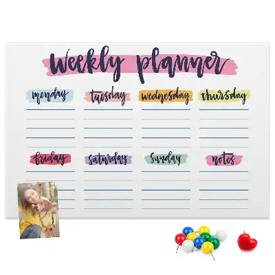 Memobord van kurk Handgeschreven planner