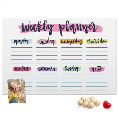 Memobord van kurk Handgeschreven planner