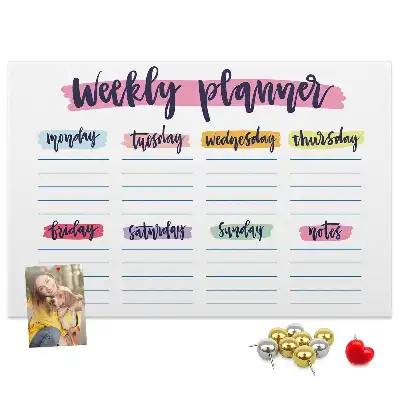 Memobord van kurk Handgeschreven planner