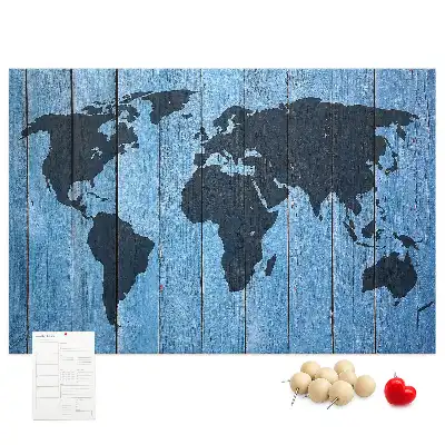 Kurk prikbord Rustieke kaart van de wereldbol
