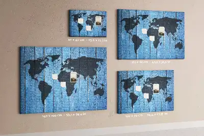 Kurk prikbord Rustieke kaart van de wereldbol