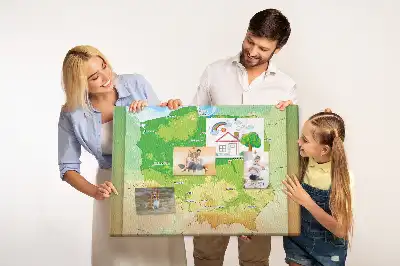 Kurk prikbord Fysieke kaart van Polen