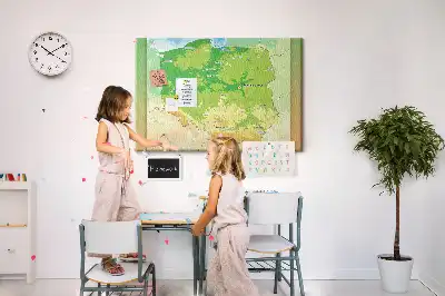 Kurk prikbord Fysieke kaart van Polen