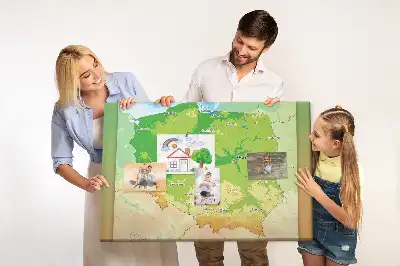 Kurk prikbord Fysieke kaart van Polen