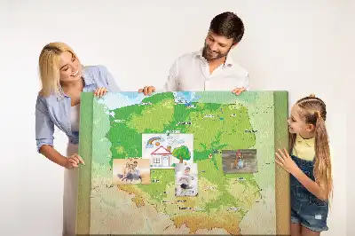 Kurk prikbord Fysieke kaart van Polen
