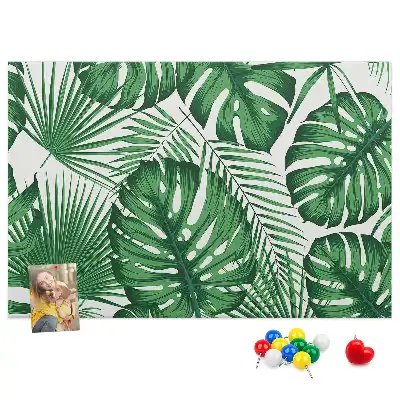 Memobord van kurk Monstera bladeren