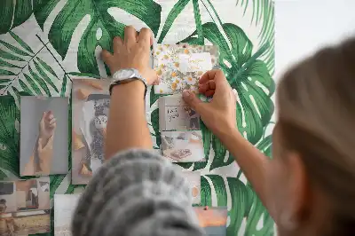 Memobord van kurk Monstera bladeren