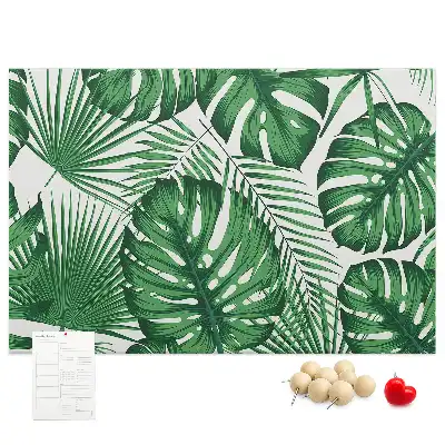 Memobord van kurk Monstera bladeren