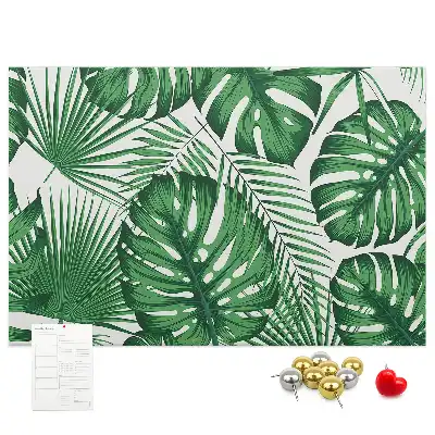Memobord van kurk Monstera bladeren