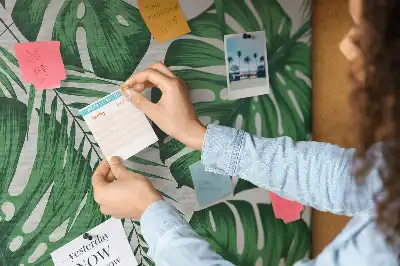 Memobord van kurk Monstera bladeren