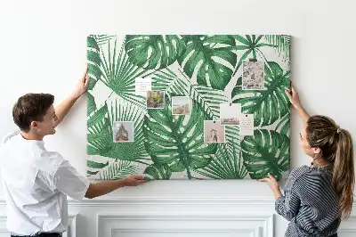 Memobord van kurk Monstera bladeren