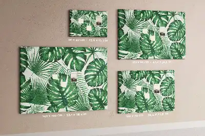Memobord van kurk Monstera bladeren
