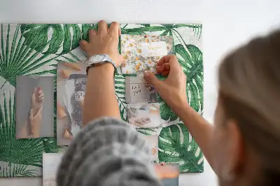 Memobord van kurk Monstera bladeren