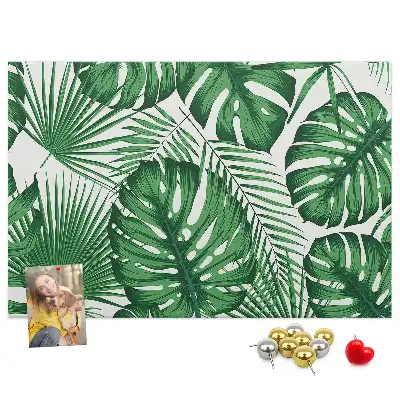 Memobord van kurk Monstera bladeren
